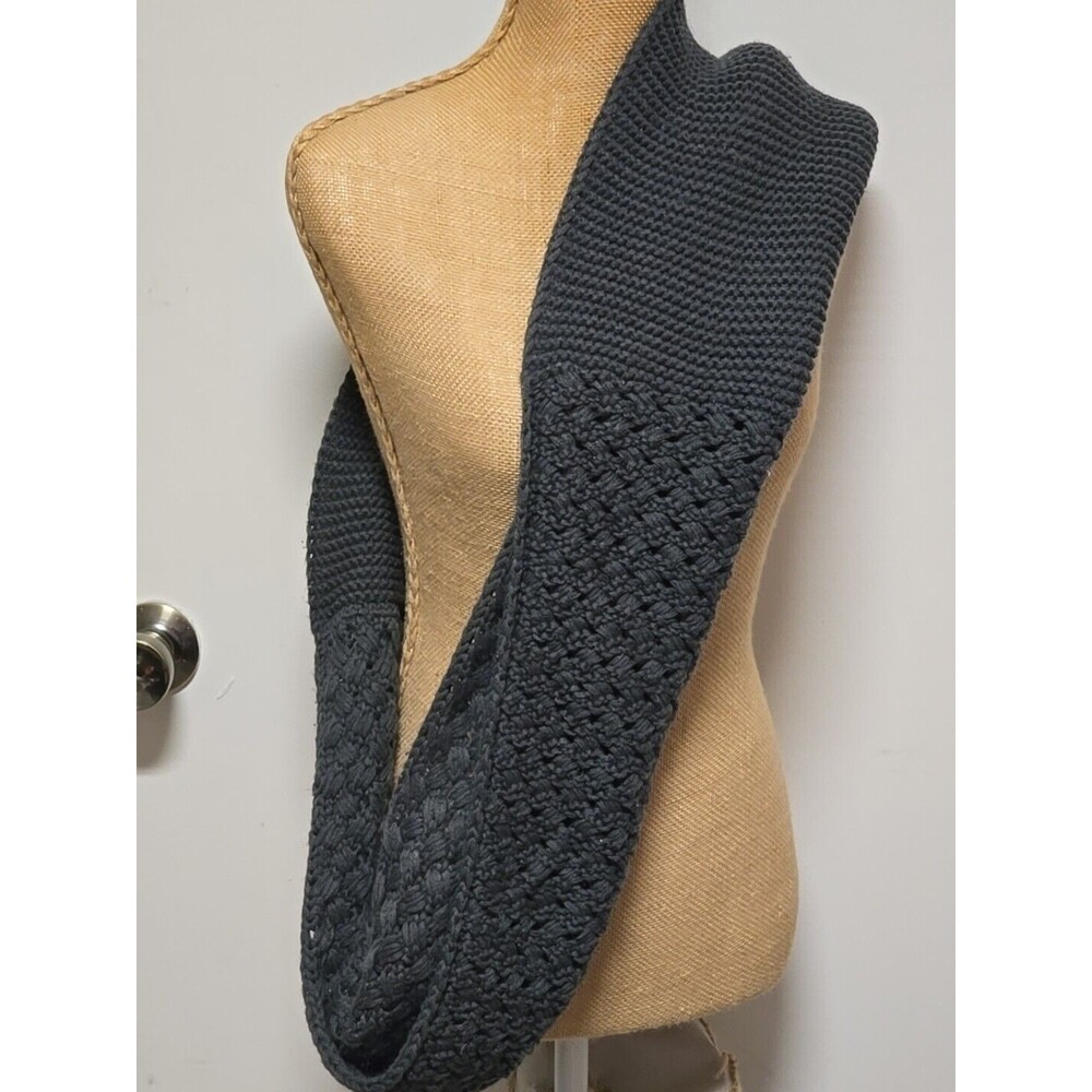 Exclusives Women's Infinity Scarf One Size Fits All Chunky Knit Gray Acrylic